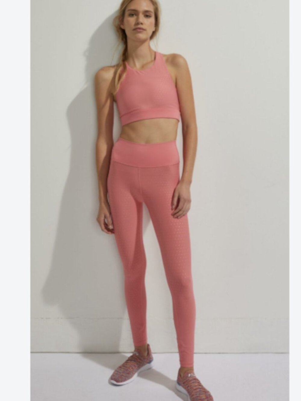 Anthropologie Allfenix Twilight Gold Star Leggings Pink Size Small